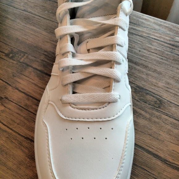 Adidas Hoops 3.0 Mid All White Sneakers - Picture 4 of 9